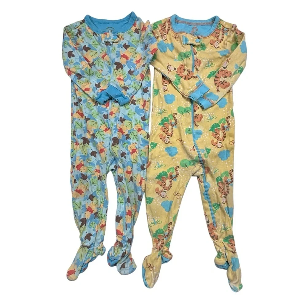 Disney Store Sleepers Winnie the Pooh Tigger 12 Months Zipper Footed - Picture 2 of 14